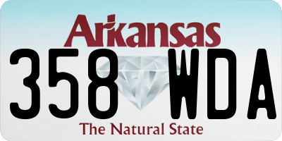AR license plate 358WDA