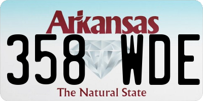 AR license plate 358WDE