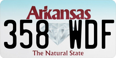 AR license plate 358WDF
