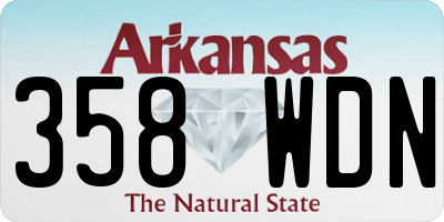AR license plate 358WDN