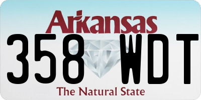 AR license plate 358WDT