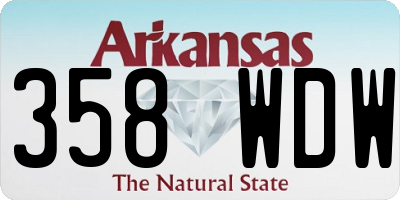 AR license plate 358WDW