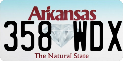 AR license plate 358WDX