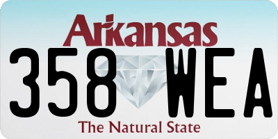 AR license plate 358WEA