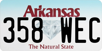 AR license plate 358WEC