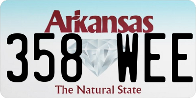 AR license plate 358WEE