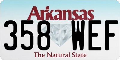 AR license plate 358WEF