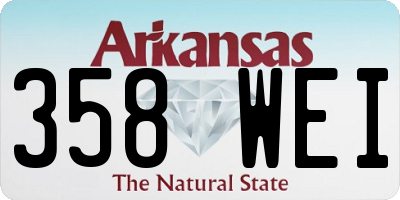 AR license plate 358WEI