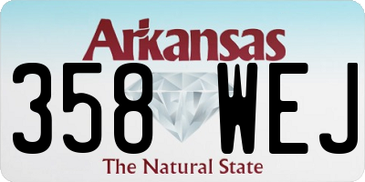 AR license plate 358WEJ