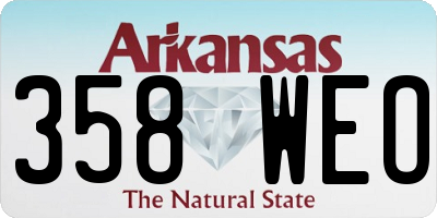 AR license plate 358WEO