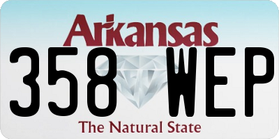 AR license plate 358WEP
