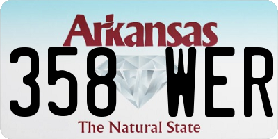 AR license plate 358WER