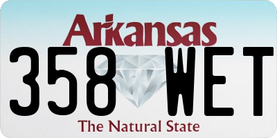 AR license plate 358WET