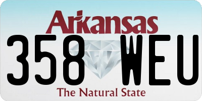 AR license plate 358WEU