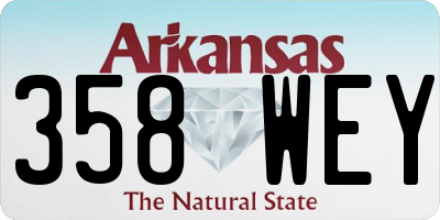 AR license plate 358WEY