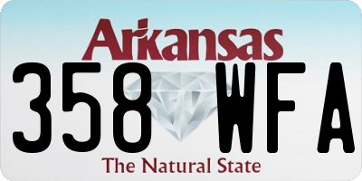AR license plate 358WFA