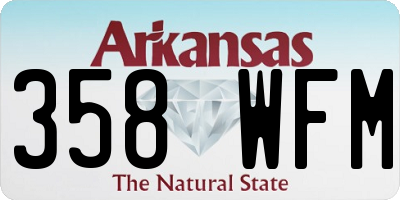 AR license plate 358WFM