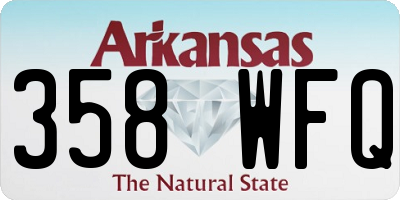 AR license plate 358WFQ