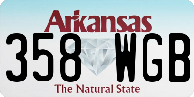 AR license plate 358WGB