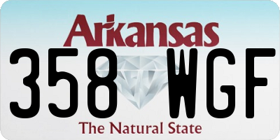 AR license plate 358WGF