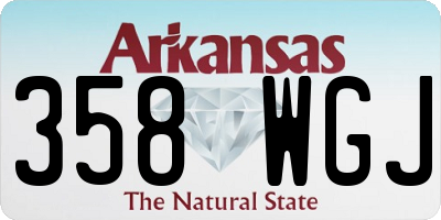 AR license plate 358WGJ