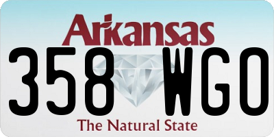 AR license plate 358WGO