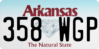 AR license plate 358WGP
