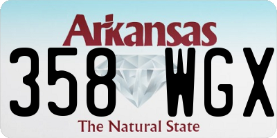 AR license plate 358WGX