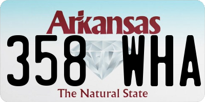 AR license plate 358WHA