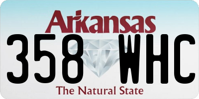 AR license plate 358WHC