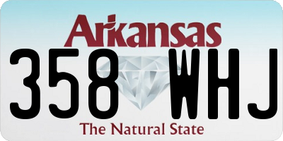 AR license plate 358WHJ