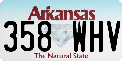 AR license plate 358WHV