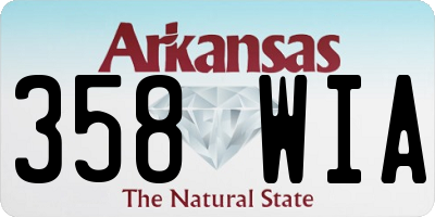 AR license plate 358WIA