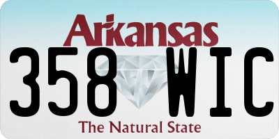 AR license plate 358WIC