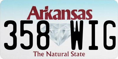 AR license plate 358WIG