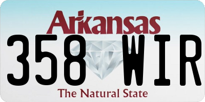 AR license plate 358WIR