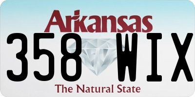 AR license plate 358WIX