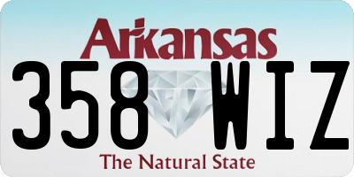 AR license plate 358WIZ