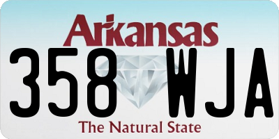 AR license plate 358WJA