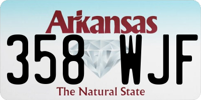 AR license plate 358WJF