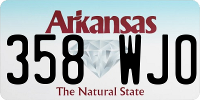 AR license plate 358WJO