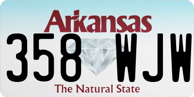 AR license plate 358WJW