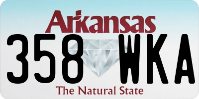 AR license plate 358WKA