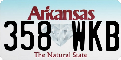 AR license plate 358WKB