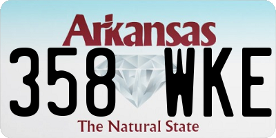 AR license plate 358WKE