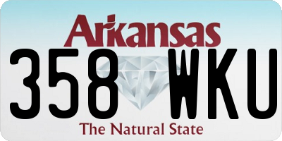 AR license plate 358WKU