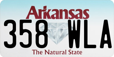 AR license plate 358WLA