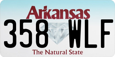 AR license plate 358WLF