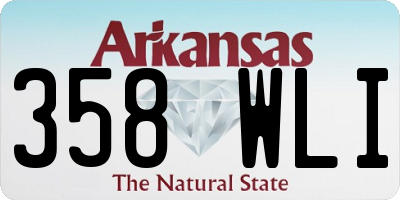 AR license plate 358WLI