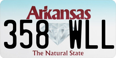 AR license plate 358WLL